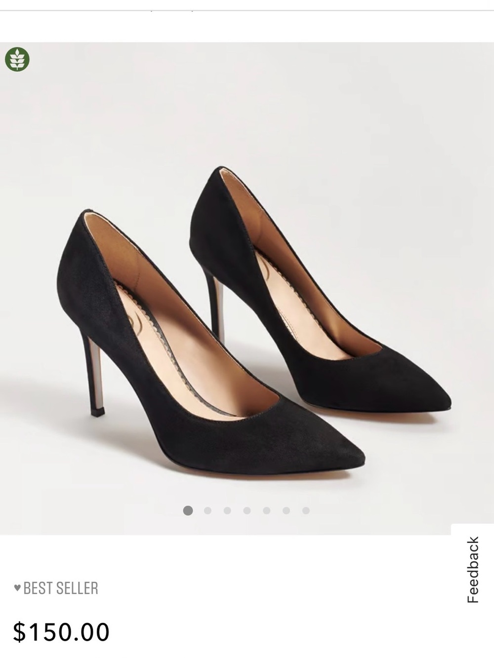 Sam Edelman Black Suede Pumps